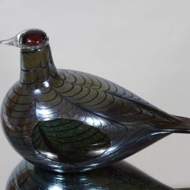 Nuutajärvi Fasaani koristelintu, signeerattu, suunnittelija Oiva Toikka, signeerattu