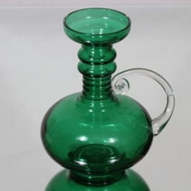 Riihimäen lasi Kleopatra maljakko, vihreä, suunnittelija Tamara Aladin,