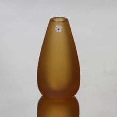 Riihimäen lasi Meripihka maljakko, signeerattu, suunnittelija Nanny Still, signeerattu, pieni