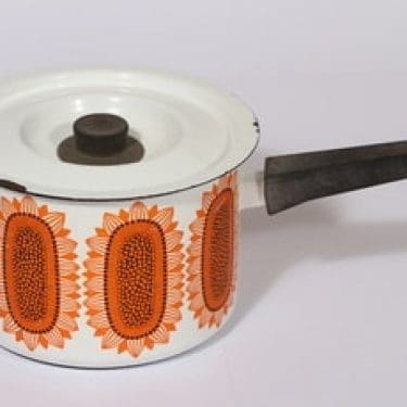 Finel Auringonkukka kasari, 2 l, suunnittelija Esteri Tomula, 2 l, serikuva, retro