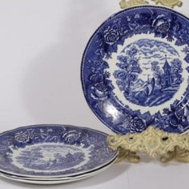 Arabia Maisema lautaset, matala, 4 kpl, suunnittelija , matala, kuparipainokoriste