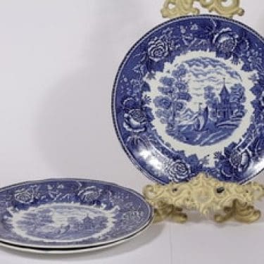 Arabia Maisema lautaset, matala, 3 kpl, suunnittelija , matala, kuparipainokoriste