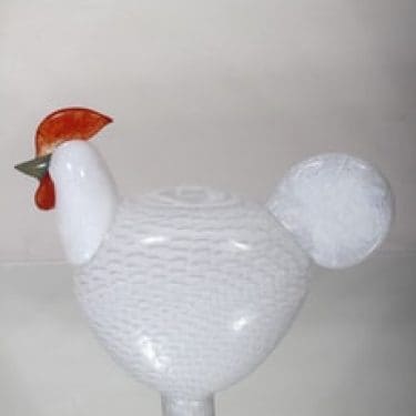 Nuutajärvi koristelintu, Kieku, suunnittelija Oiva Toikka, Kieku, suuri, signeerattu