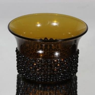 Nuutajärvi Näppyläkulho kulho, ruskea, suunnittelija Saara Hopea,