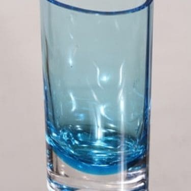 Nuutajärvi KF 295 maljakko, turkoosi, suunnittelija Kaj Franck, i-väri