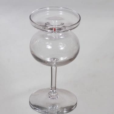 Iittala 2660 kynttilänjalka, kirkas, suunnittelija Erkki Vesanto,