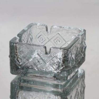 Riihimäen lasi 5634 tuhka-astia, kirkas, suunnittelija Tamara Aladin,