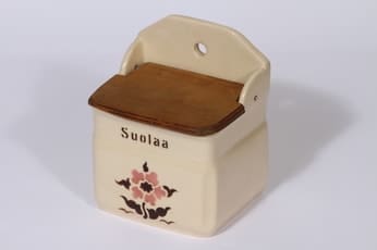 Arabia kukkakuvio suola-astia, suunnittelija , puhalluskoriste, kukka-aihe