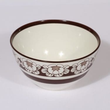 Arabia Katrilli kulho, ruskea, suunnittelija Esteri Tomula, pieni, serikuva