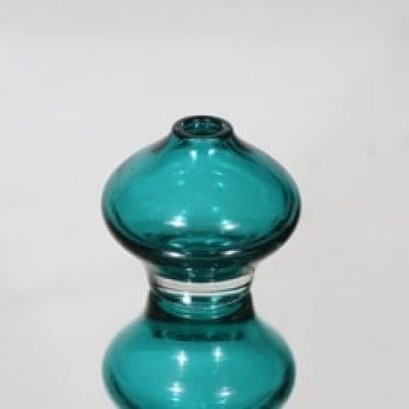 Riihimäen lasi Nimipäivä maljakko, signeerattu, suunnittelija Aimo Okkolin, signeerattu, pieni