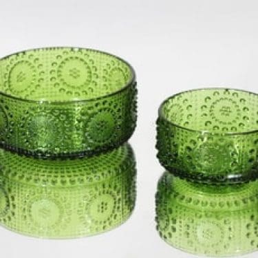 Riihimäen lasi Grapponia annoskulhot, eri kokoja, 2 kpl, suunnittelija Nanny Still, eri kokoja