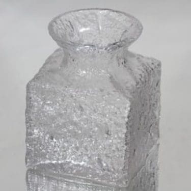 Iittala Crocus maljakko, kirkas, suunnittelija Timo Sarpaneva,