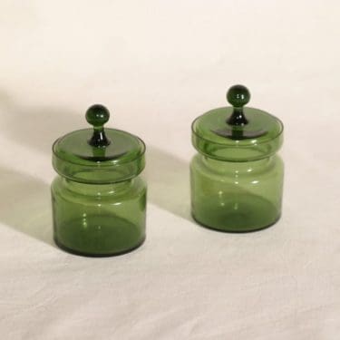 Kumela 450-II=2700 lasipurkit, vihreä, 2 kpl, suunnittelija Sirkku Kumela-Lehtonen,