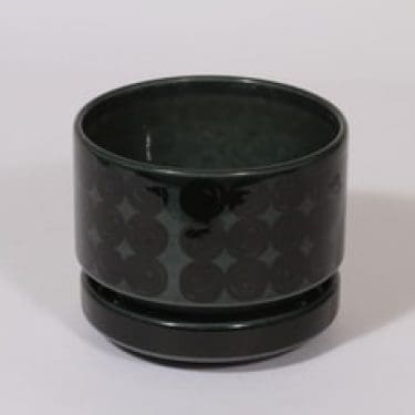 Arabia Kerä kukkaruukku, turkoosi, suunnittelija , serikuva, retro