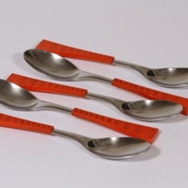 Hackman Colorina ruokalusikat, oranssi, 5 kpl, suunnittelija Nanny Still,