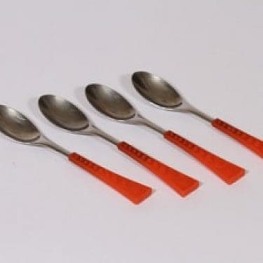 Hackman Colorina kahvilusikat, oranssi, 4 kpl, suunnittelija Nanny Still,