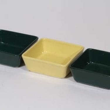 Arabia Kilta kulhot, keltainen|vihreä, 3 kpl, suunnittelija Kaj Franck, pieni