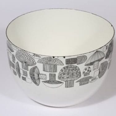 Finel Tatti kulho, mustavalkoinen, suunnittelija Esteri Tomula, serikuva