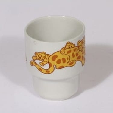 Arabia BH lasten muki, suunnittelija Inkeri Leivo, serikuva, retro