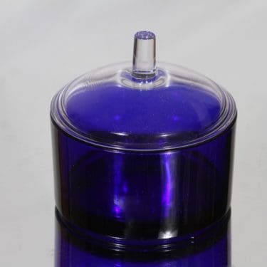 Nuutajärvi Pandora rasia, sininen, suunnittelija Markku Salo,