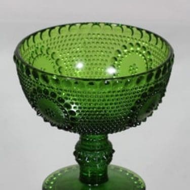 Riihimäen lasi Grapponia kulho, jalallinen, suunnittelija Nanny Still, jalallinen, jalallinen