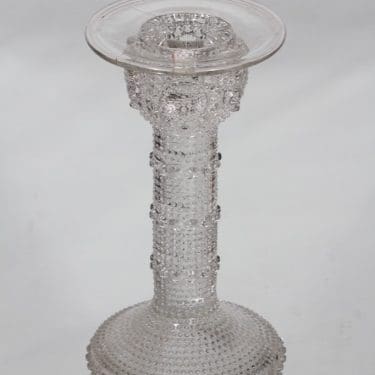 Riihimäen lasi Grapponia kynttilänjalka, kirkas, suunnittelija Nanny Still,