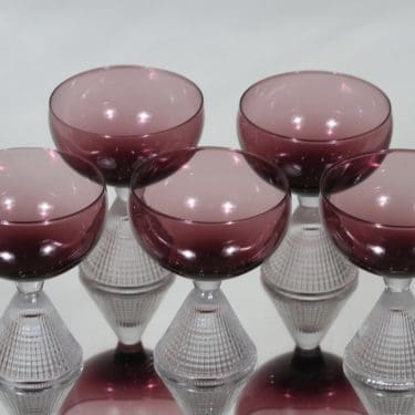 Iittala Briljant cocktail-lasit, lila, 5 kpl, suunnittelija Tapio Wirkkala,