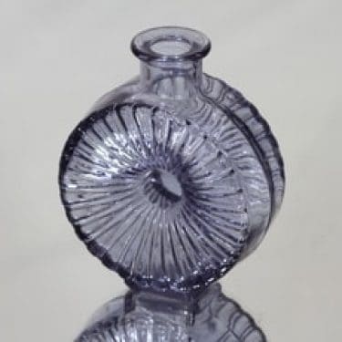 Riihimäen lasi Aurinkopullo koristepullo, siniharmaa, suunnittelija Helena Tynell, pieni