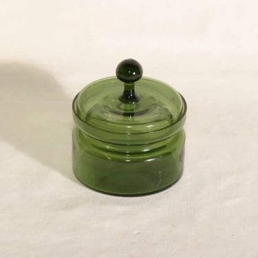 Kumela 450-II=2700 lasipurkki, vihreä, suunnittelija Sirkku Kumela-Lehtonen,