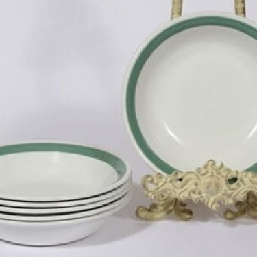 Arabia Taverna lautaset, syvä, 6 kpl, suunnittelija , syvä, raitakoriste, syvä