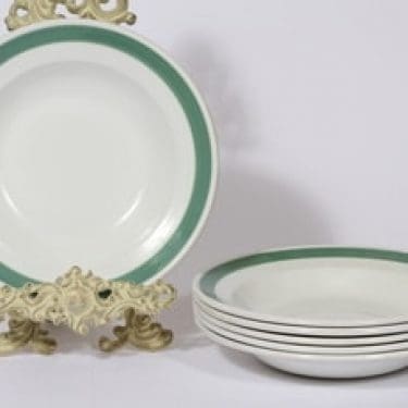 Arabia Taverna lautaset, syvä, 6 kpl, suunnittelija , syvä, raitakoriste, syvä