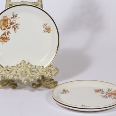 Arabia Myrna leivoslautaset, 3 kpl, suunnittelija Olga Osol, serikuva