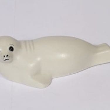 Arabia eläinfiguuri, hylje, suunnittelija Lillemor Mannerheim-Klingspor, hylje, signeerattu, hylje