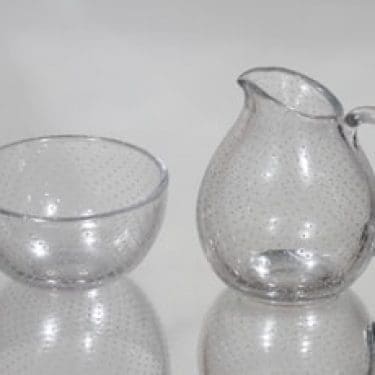 Nuutajärvi GN 28 sokerikko ja kermakko, kirkas, suunnittelija Gunnel Nyman,