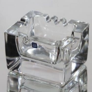 Nuutajärvi Ciagaro tuhka-astia, kirkas, suunnittelija Kaj Franck, massiivinen