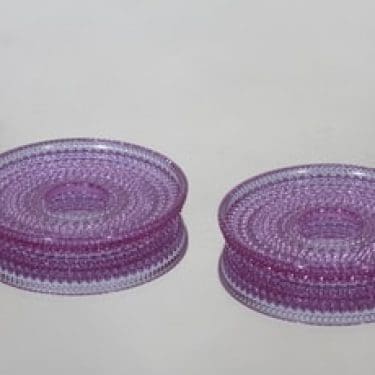 Nuutajärvi Kastehelmi kynttilämansetit, neodymi, 2 kpl, suunnittelija Oiva Toikka,