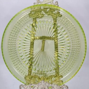 Riihimäen lasi Barokki vati, keltainen, suunnittelija Erkkitapio Siiroinen,