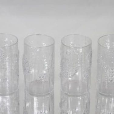Nuutajärvi Flora lasit, 20 cl, 4 kpl, suunnittelija Oiva Toikka, 20 cl, 20 cl
