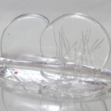 Iittala Pilvi taide-esine, signeerattu, suunnittelija Timo Sarpaneva, signeerattu, signeerattu