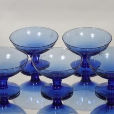 Kumela annoskulhot, sininen, 6 kpl, suunnittelija , hiottu