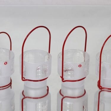 Iittala Balladi tuikkulyhdyt, kirkas, 4 kpl, suunnittelija Jorma Vennola, metalli