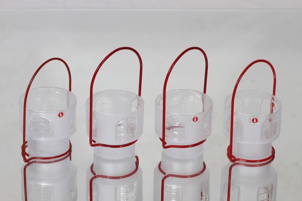 Iittala Balladi tuikkulyhdyt, kirkas, 4 kpl, suunnittelija Jorma Vennola, metalli