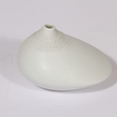Rosenthal Pollo koriste-esine, valkoinen, suunnittelija Tapio Wirkkala, mattalasite