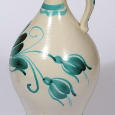 Kupittaan savi 379 maljakko, käsinmaalattu, suunnittelija Helmi Suova, käsinmaalattu, suuri, käsinmaalattu