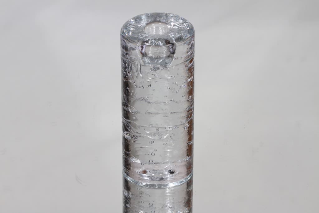 Iittala Arkipelago kynttilänjalka, kirkas, suunnittelija Timo Sarpaneva, kirkas, massiivinen