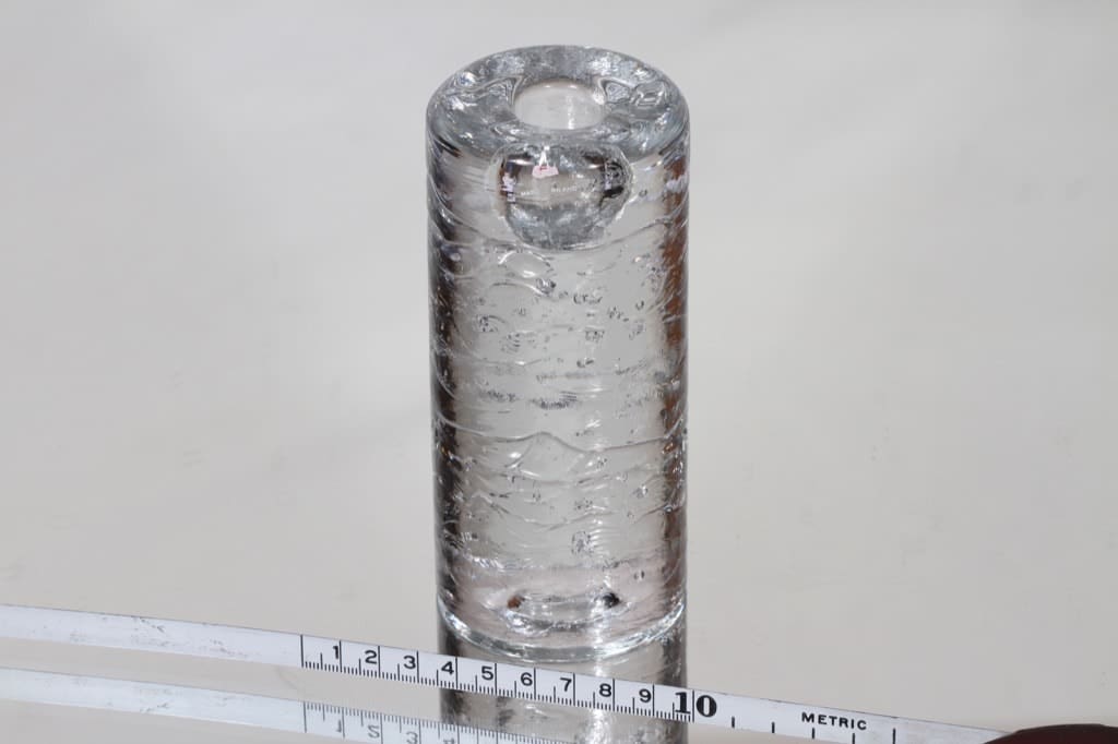 Iittala Arkipelago kynttilänjalka, kirkas, suunnittelija Timo Sarpaneva, kirkas, massiivinen kuva 2