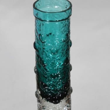 Riihimäen lasi 1462 maljakko, turkoosi, suunnittelija Tamara Aladin, pieni