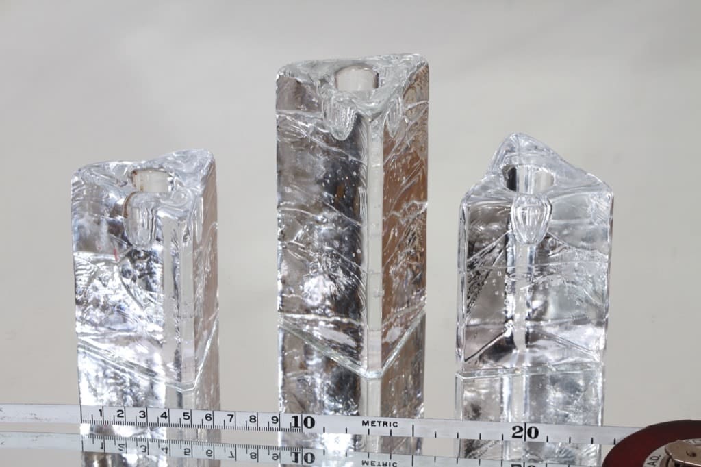 Iittala Arkipelago kynttilänjalat, eri kokoja, 3 kpl, suunnittelija Timo Sarpaneva, eri kokoja, massiivinen, eri kokoja kuva 2