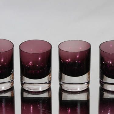 Kumela 259=3082 lasit, lila, 4 kpl, suunnittelija Sirkku Kumela-Lehtonen, pieni