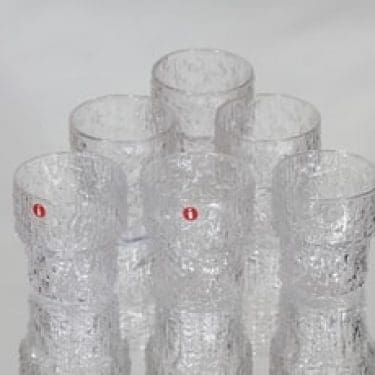 Iittala Paadar snapsilasit, kirkas, 6 kpl, suunnittelija Tapio Wirkkala, pieni